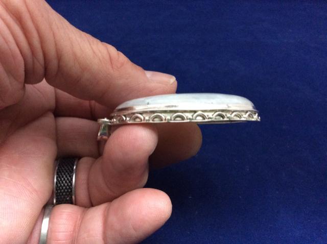 Vintage 925 Sterling Silver Pedant  oval shape 7412-1825 - Ragtime Consignment Boutique