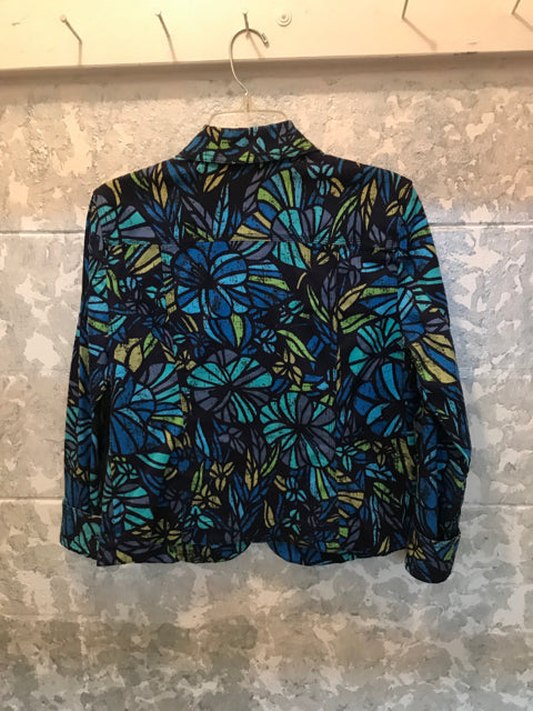 Size Small  Lara Lane blue  w collar floral