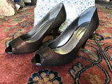 Sz 7.5 SHOES A. Marinelli Eva Pewter metalic snake print