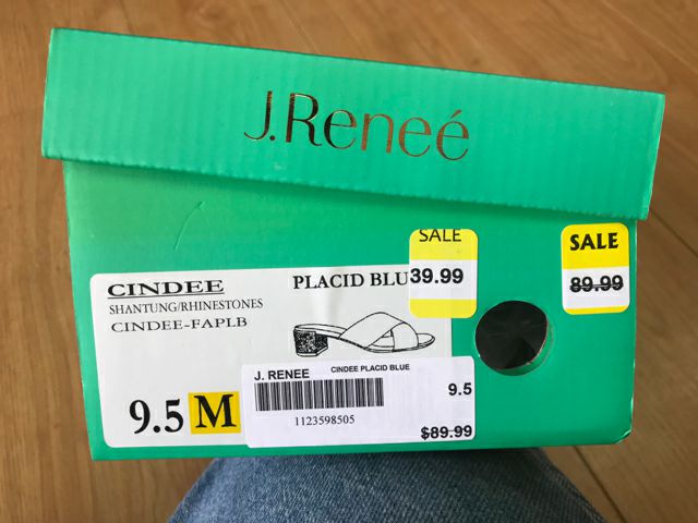 Womans 9.5  sandals by J. Renee, Cindee, Ladies light blue